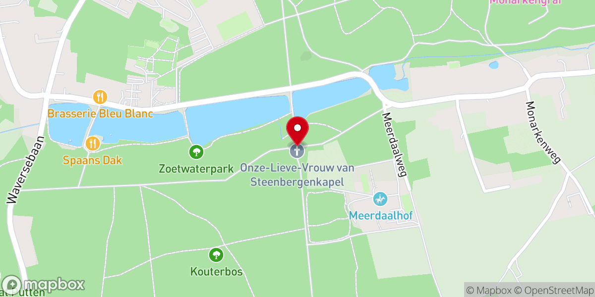 Map showing location of O-L-V van Steenbergenkapel
