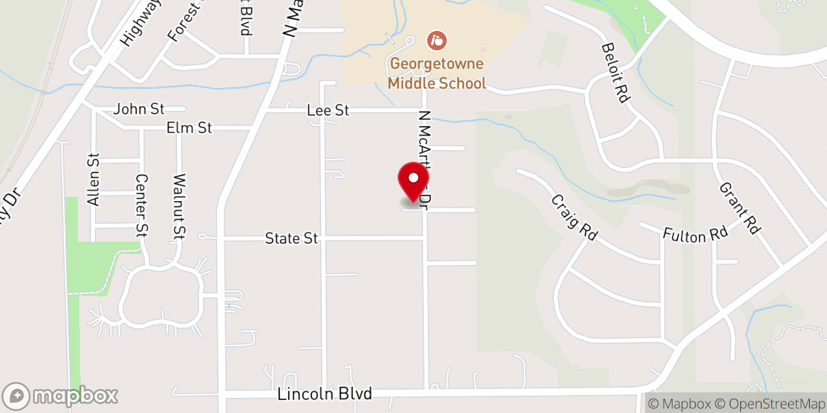 Map showing location of Mc Arthur Drive Baptist Church