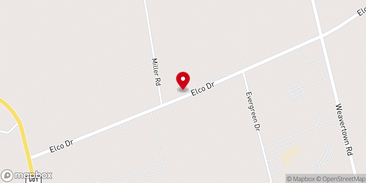 Map showing location of Fairview Mennonite Church (Weaverland Conference)