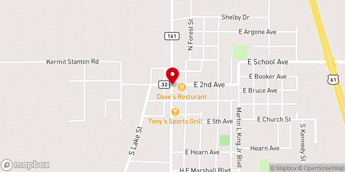 Map showing location of Zion Grove Church