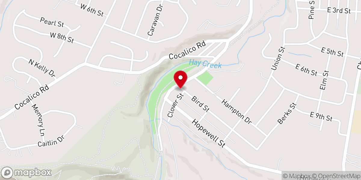 Map showing location of Christ United Methodist Church