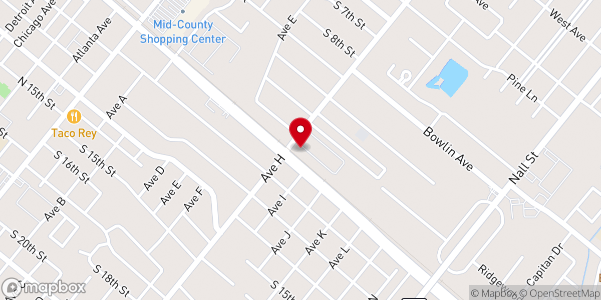 Map showing location of Mid-County Church of Christ