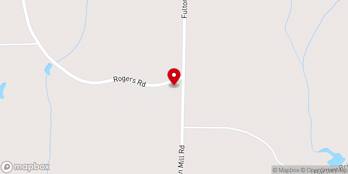Map showing location of Barfield United Baptist Church