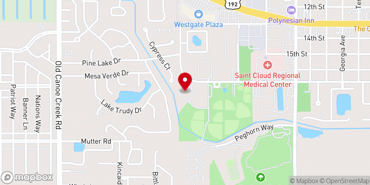 Map showing location of St Cloud Community Center