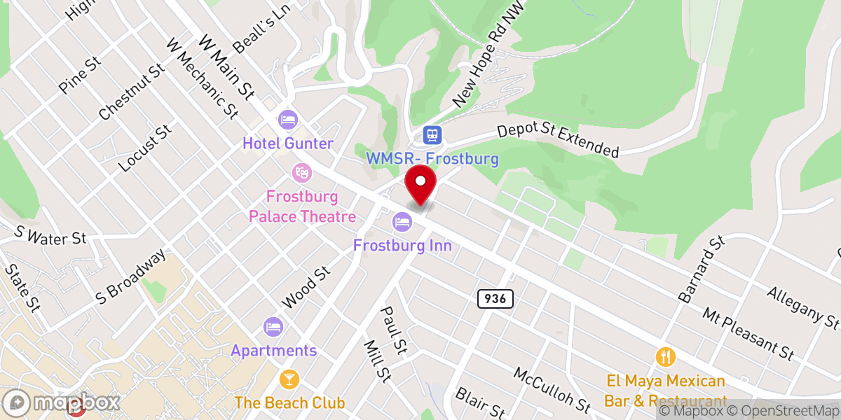 Map showing location of First English Baptist Church
