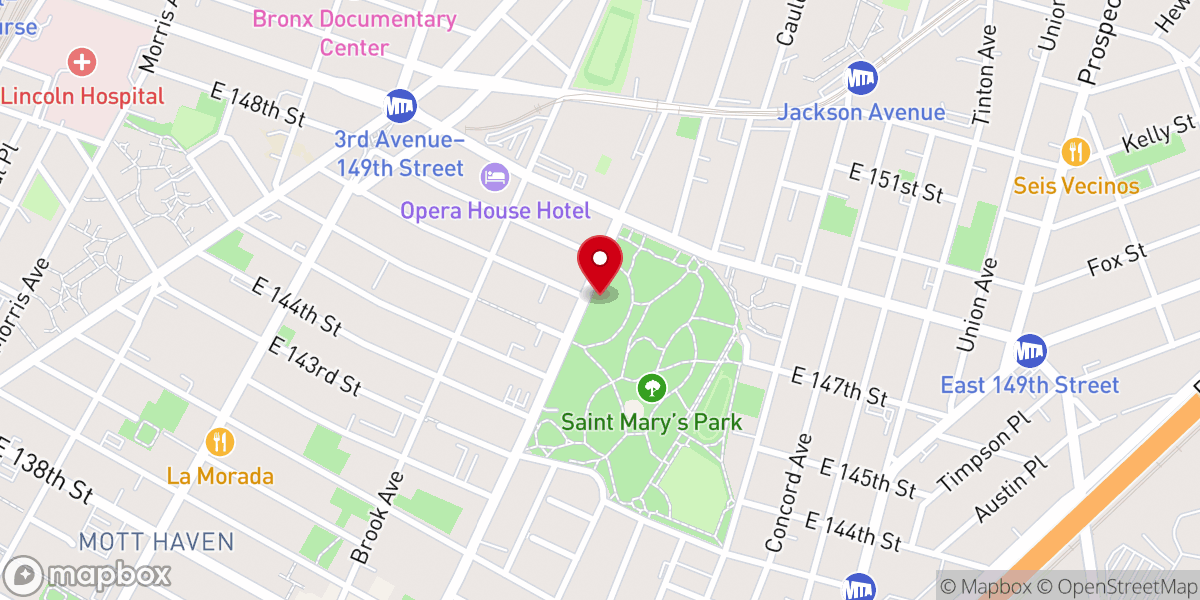 Map showing location of St. Mary's Playground West