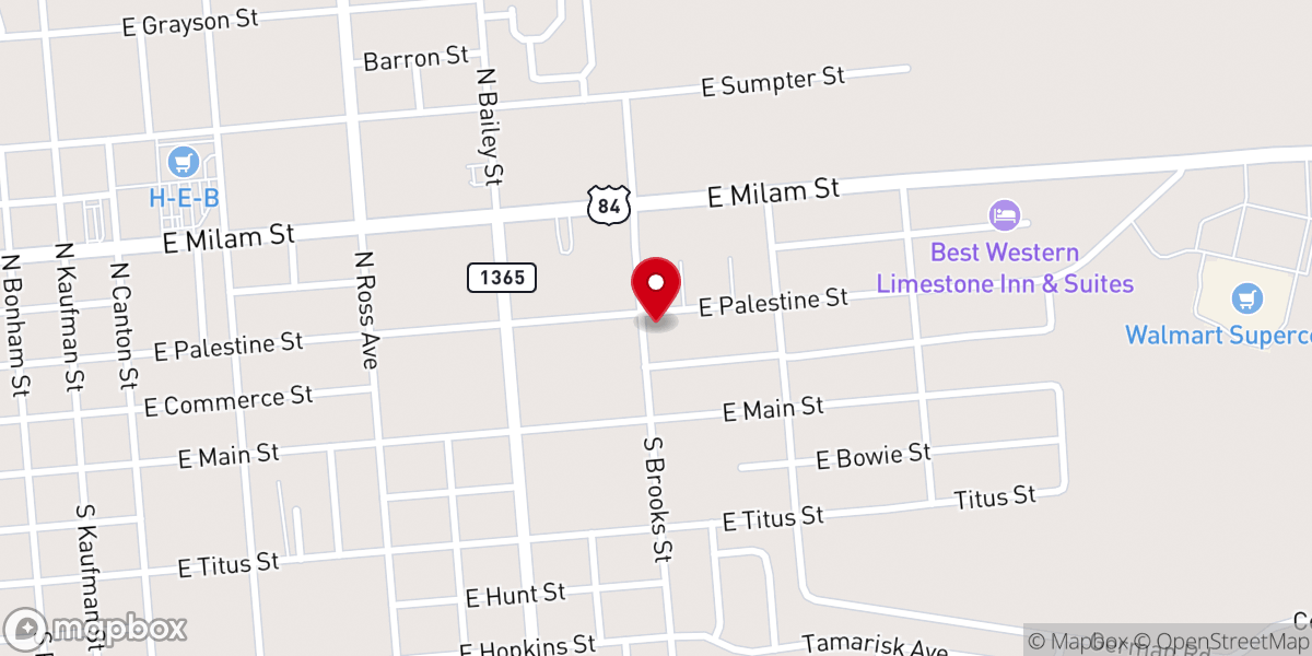 Map showing location of Sardis Primitive Baptist Church
