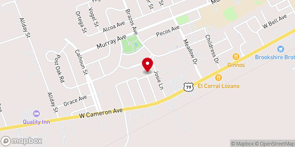 Map showing location of St. John's United Methodist Church