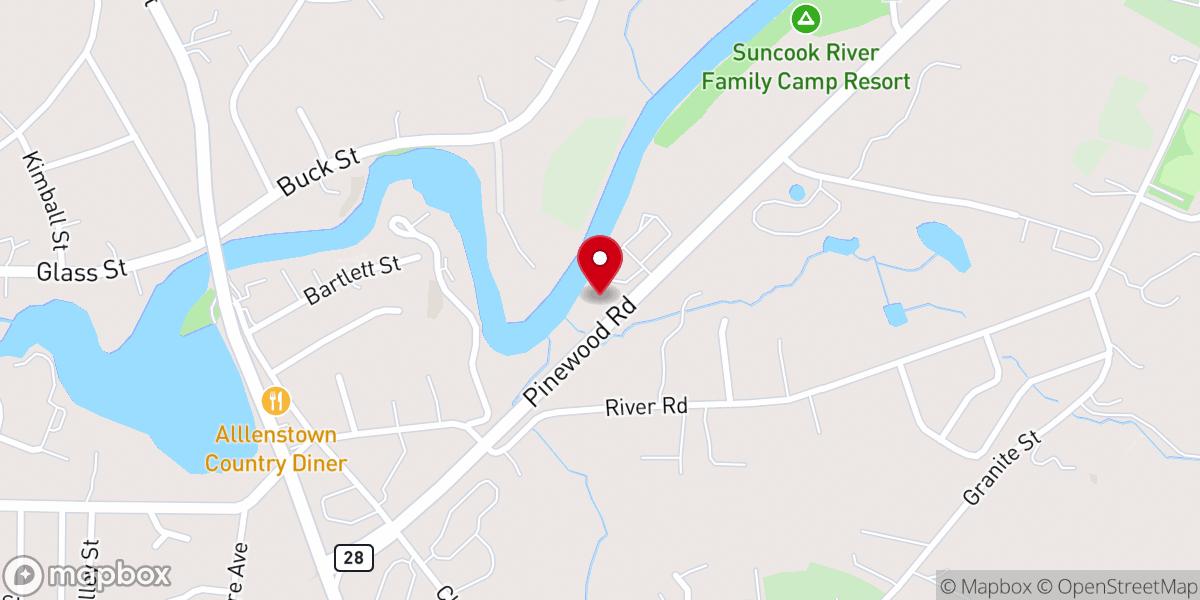 Map showing location of Sunrise Baptist Church