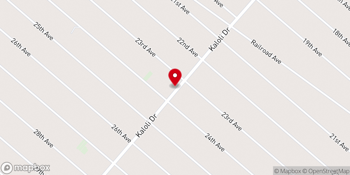 Map showing location of Paradise Park Baptist Church