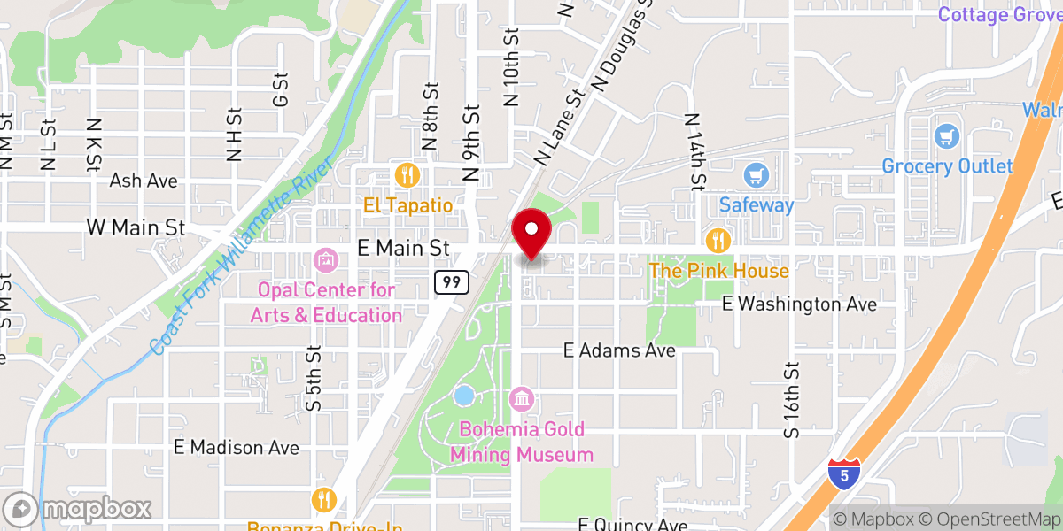 Map showing location of Cottage Grove Community Foundation