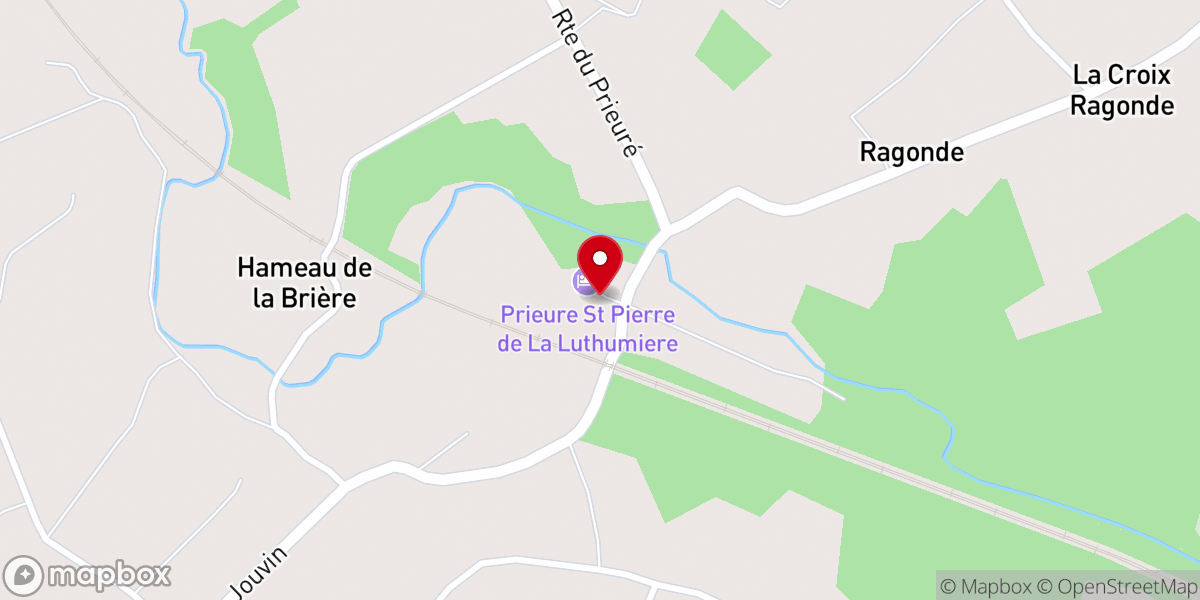 Map showing location of Prieure St Pierre de La Luthumiere