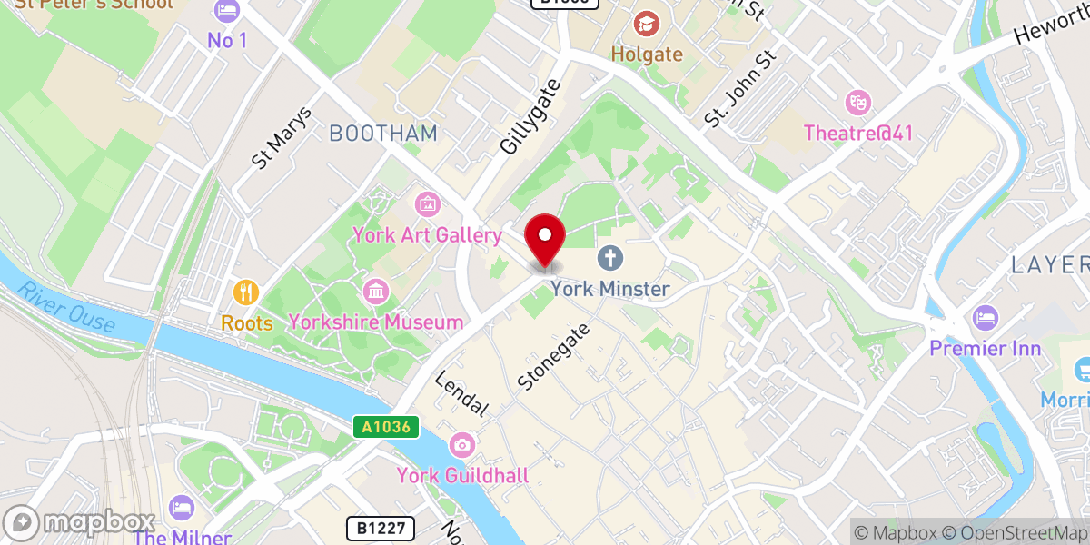 Map showing location of The Ghost Trail Of York