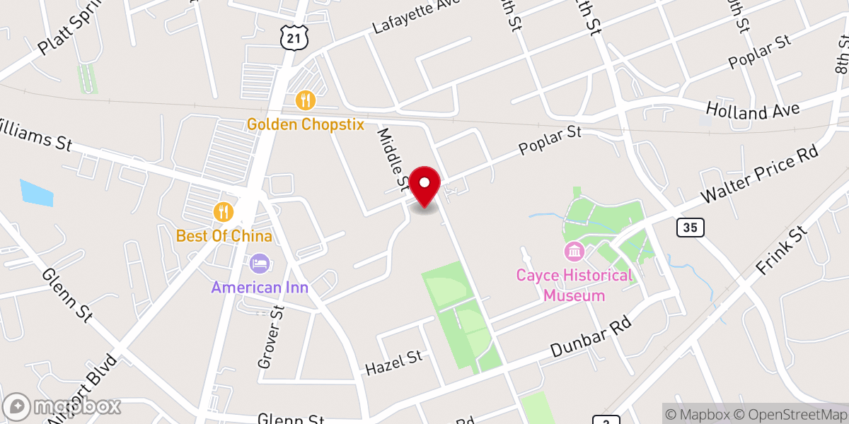 Map showing location of Mt Zion Baptist Church