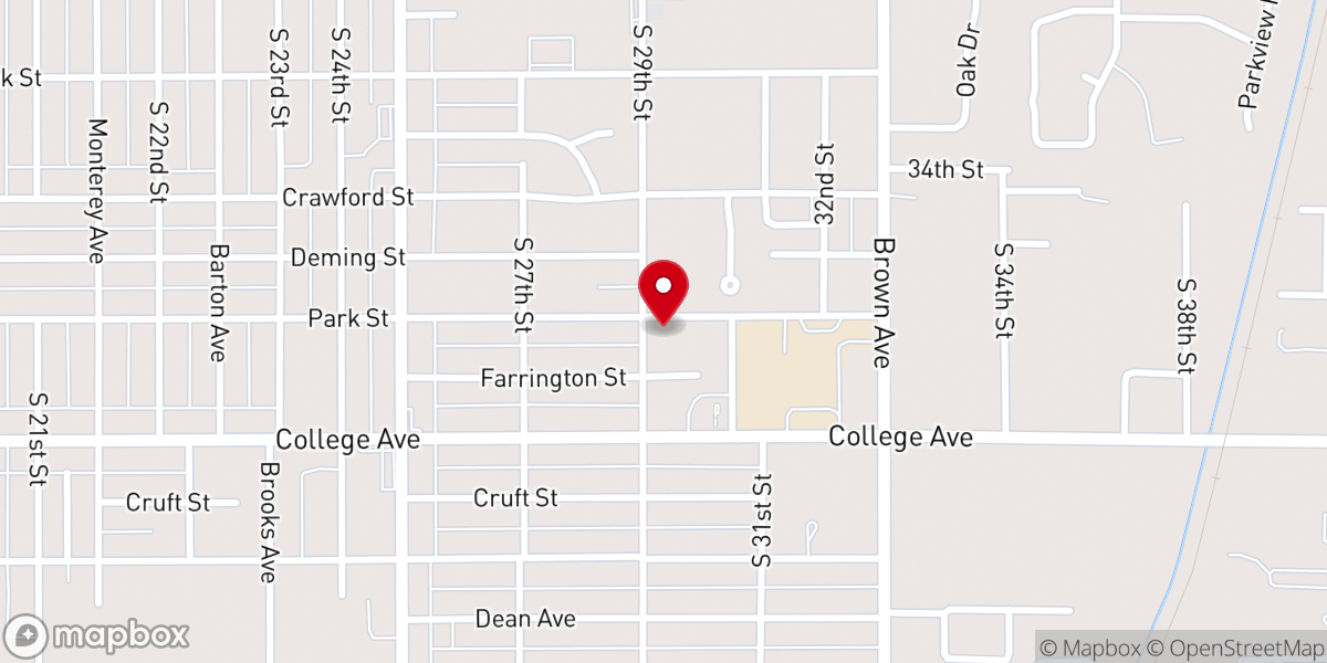 Map showing location of Trinity Reformed Baptist Church