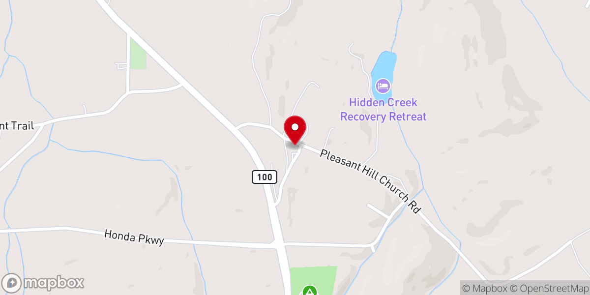 Map showing location of Pleasant Hill Church Tallapoosa