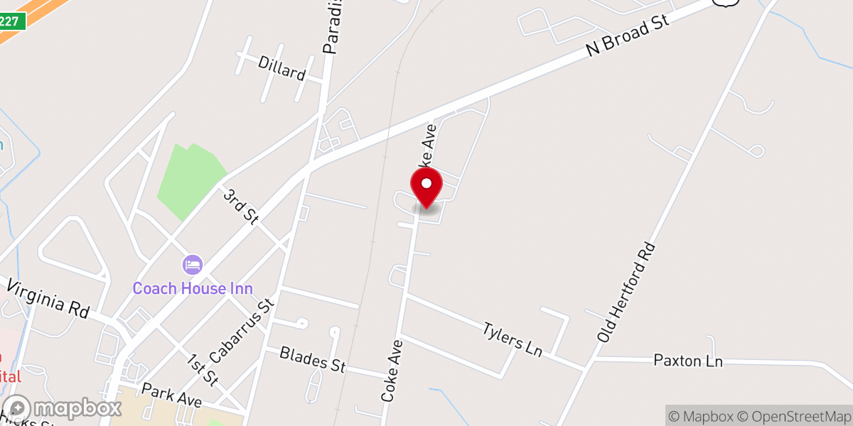 Map showing location of Access Point Church