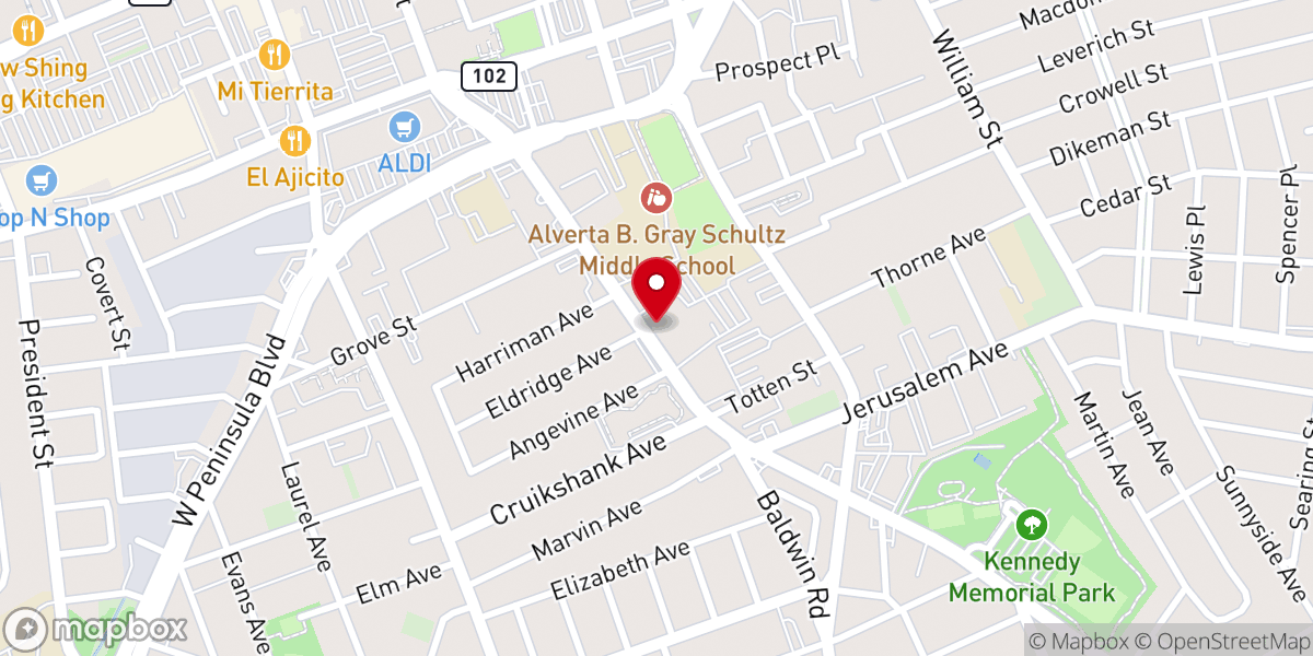 Map showing location of Our Lady of Loretto Catholic Church