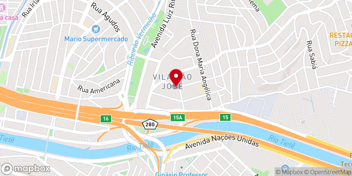 Map showing location of Paróquia São José