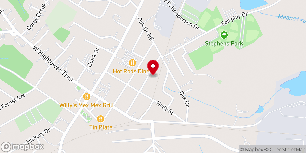 Map showing location of Cargle Chapel AME Church