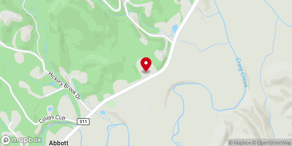Map showing location of Mountain View Christian Church