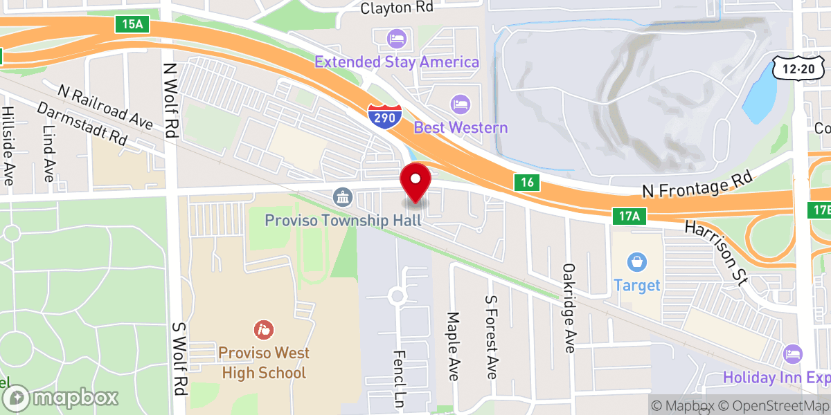 Map showing location of Freedom Baptist Church