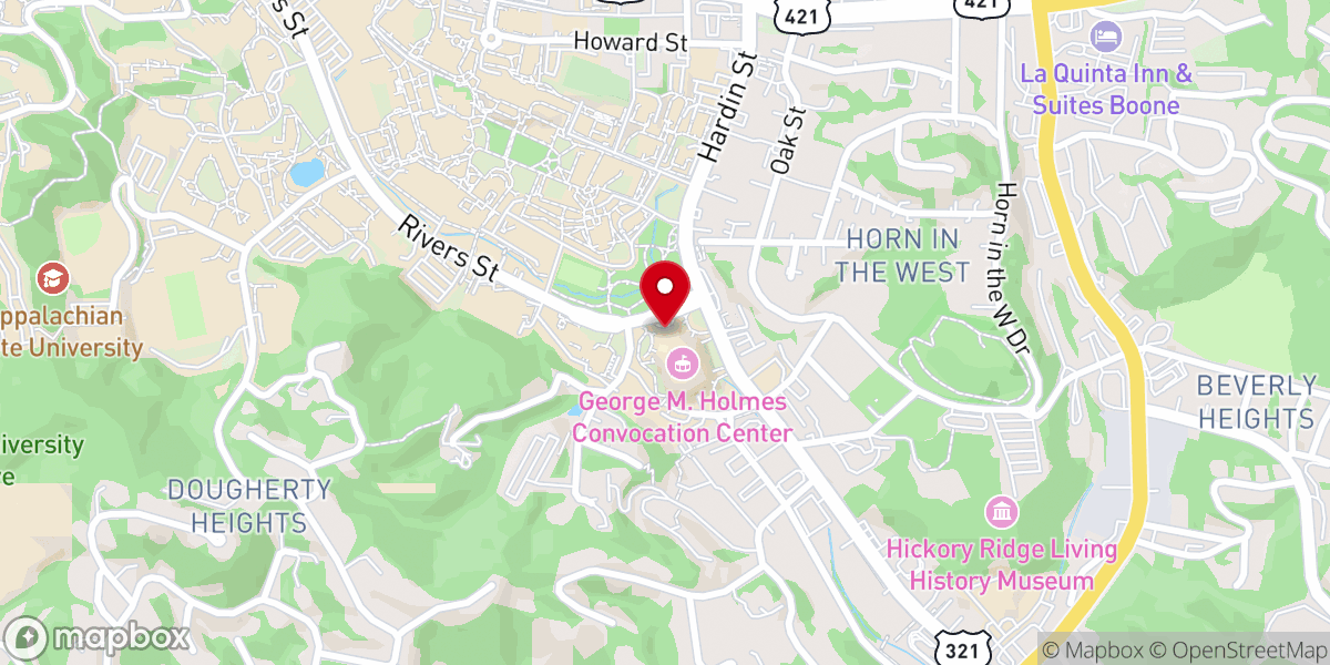 Map showing location of Holmes Convocation Center