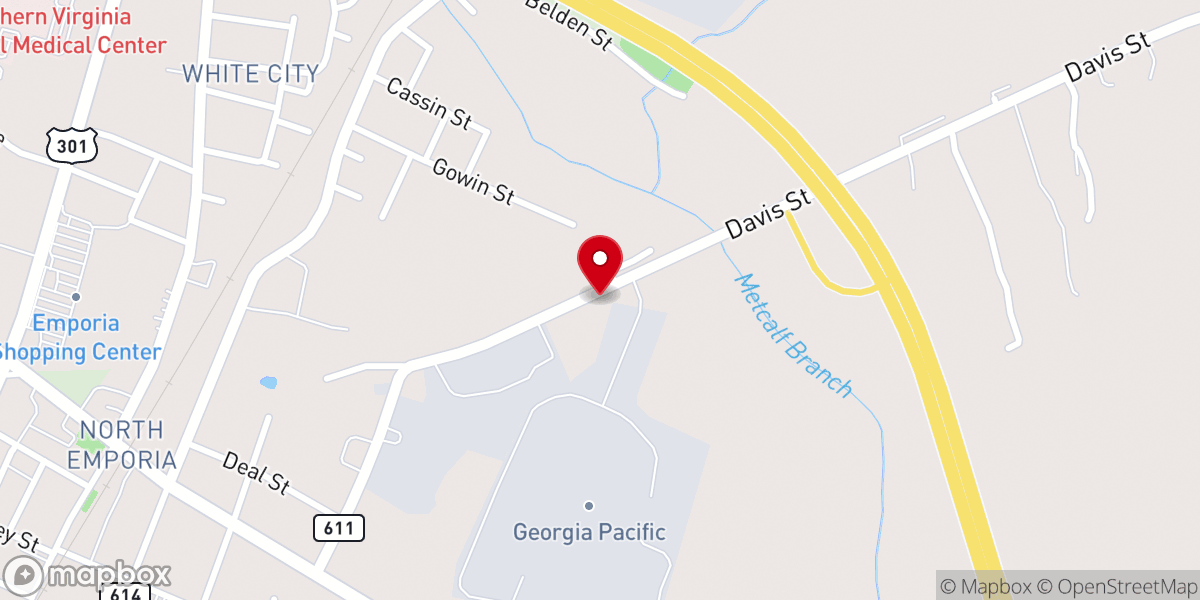 Map showing location of Baltimore Baptist Church