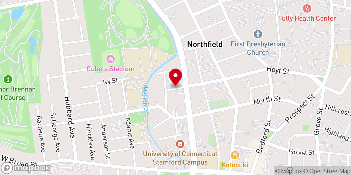 Map showing location of Stamford Iglesia De Dios De La Profecia Inc