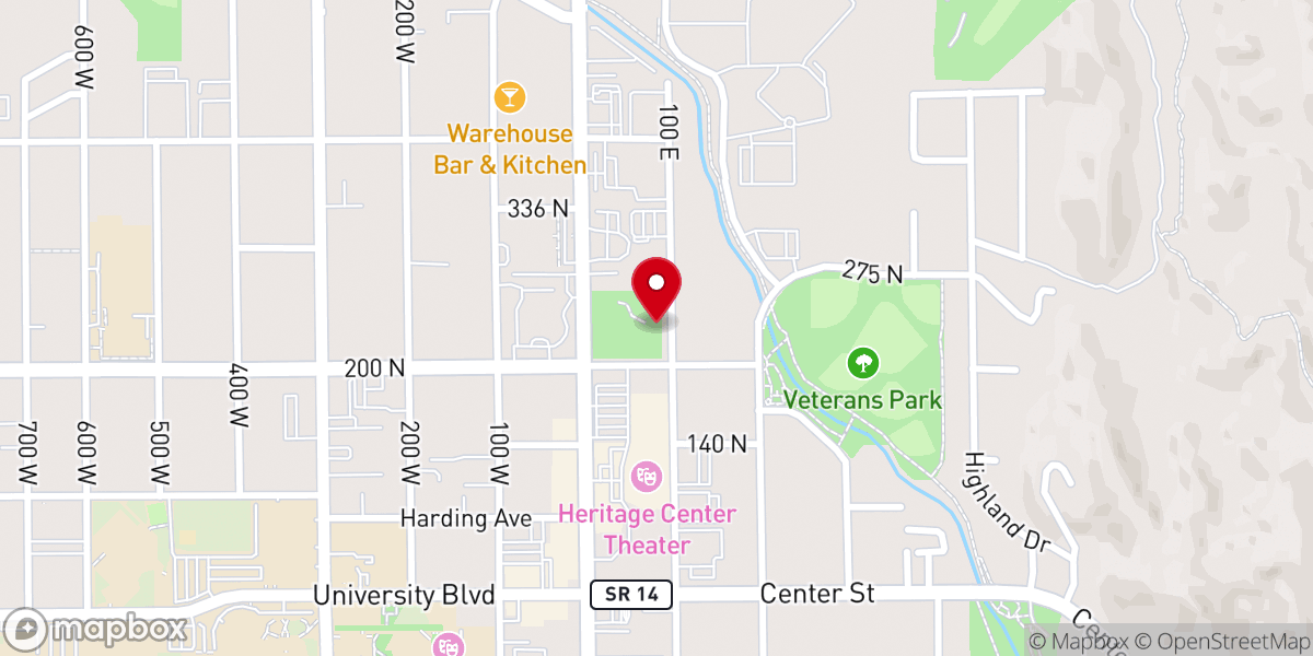 Map showing location of Church In The Park