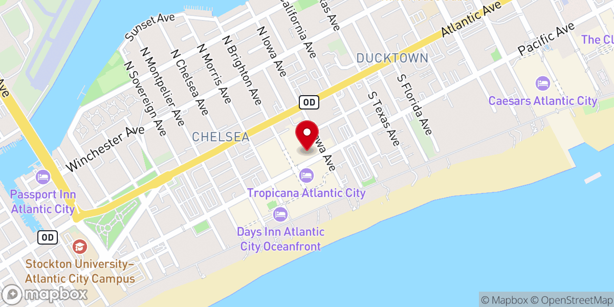 Map showing location of Hat Emporium