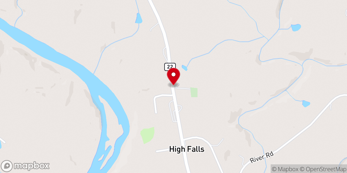 Map showing location of Highfalls Friends Church