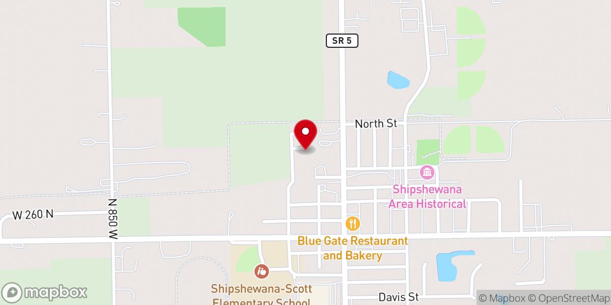 Map showing location of Bontrager Elizabeth