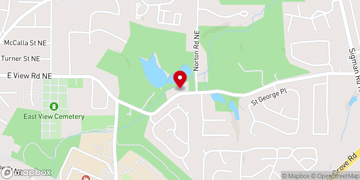 Map showing location of Light of Calvary Baptist Church