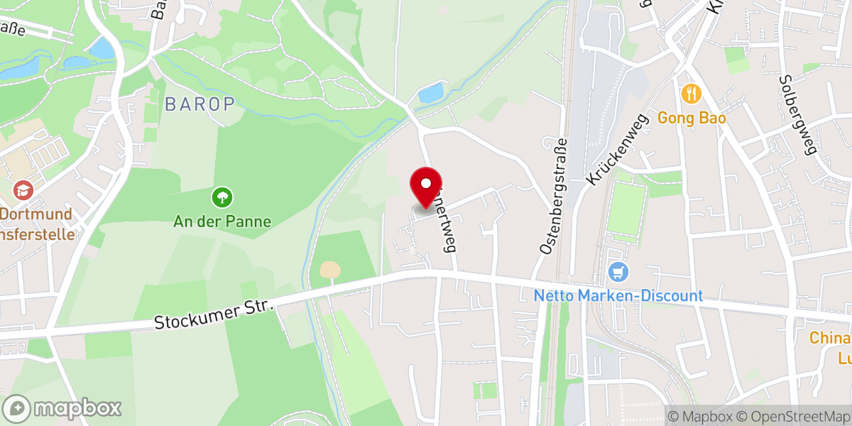 Map showing location of Lutherkirche - Ev. Kirchengemeinde Dortmund-Südwest
