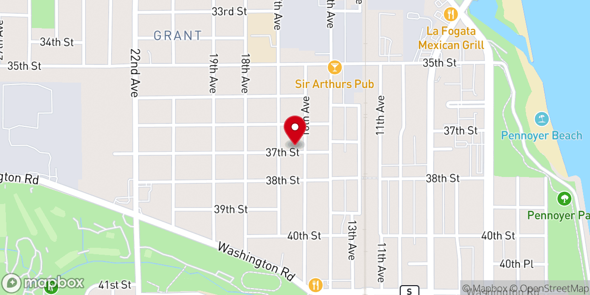 Map showing location of Northside Bible Church