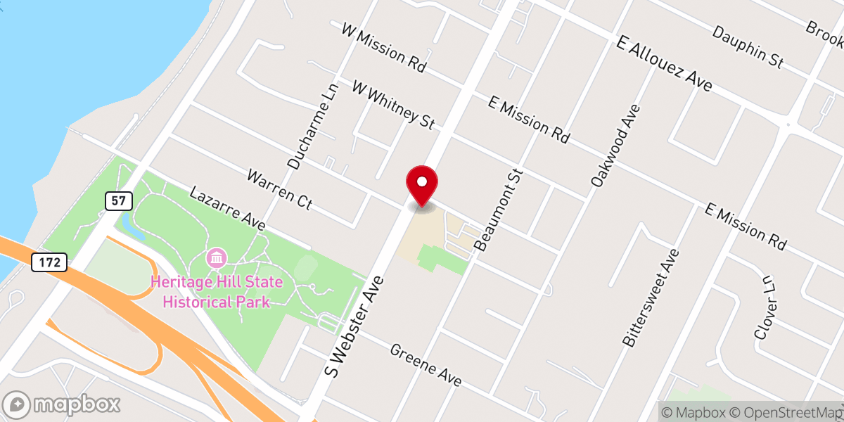 Map showing location of St Matthew's Catholic Church