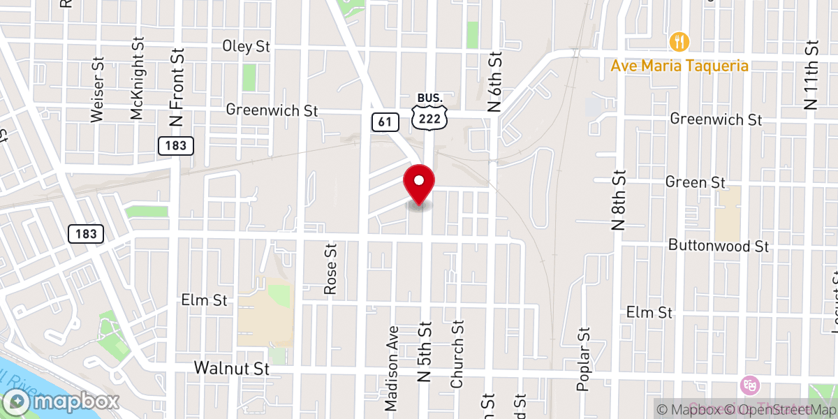 Map showing location of New Life Apostolic Church