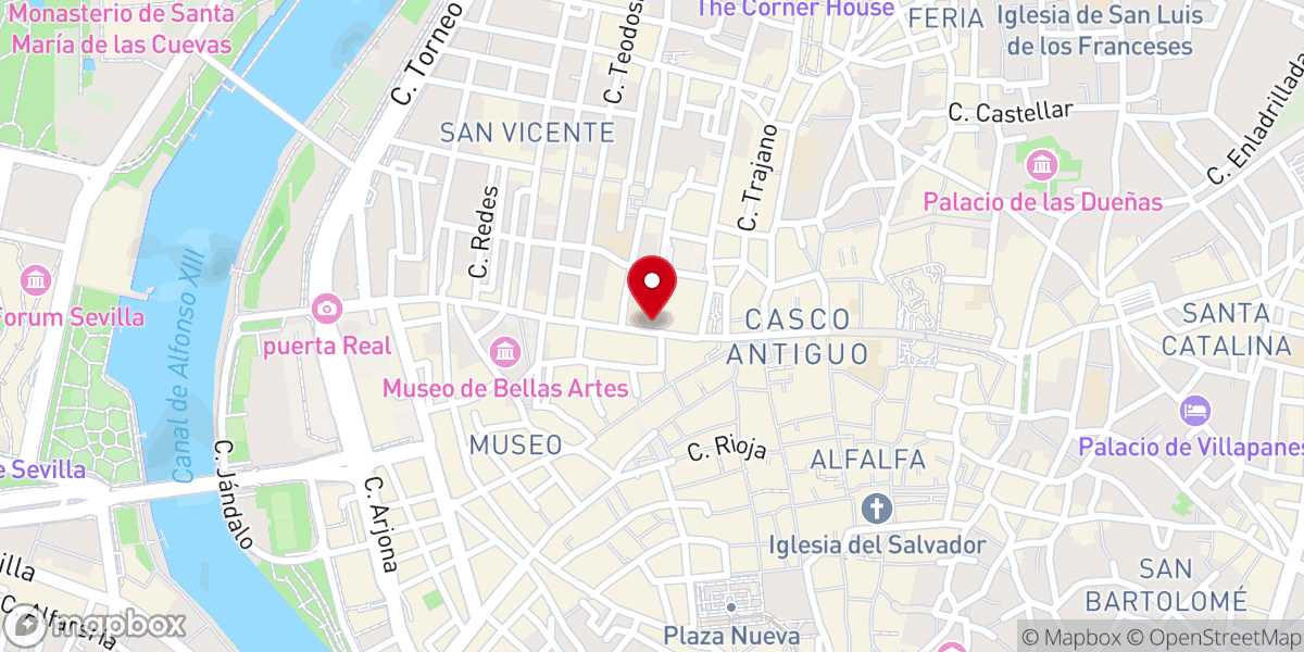 Map showing location of Iglesia de San Gregorio (P.P. Mercedarios)