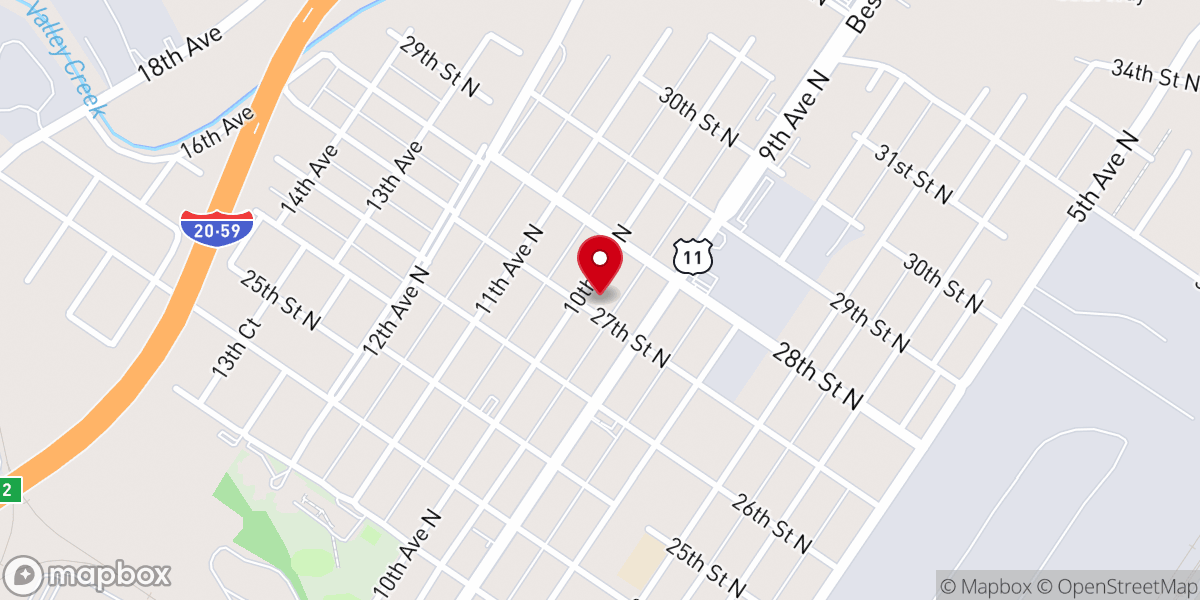 Map showing location of Unity CME Church