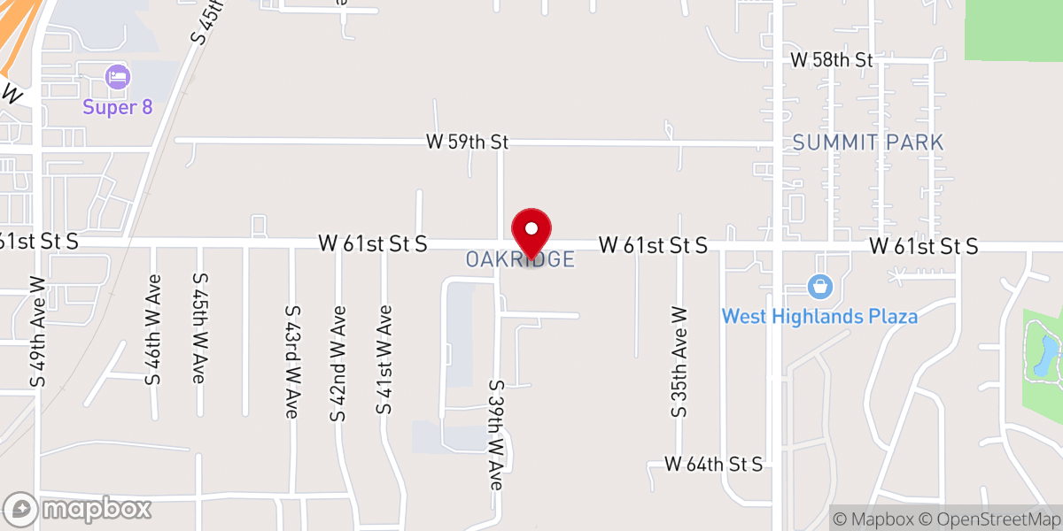 Map showing location of Life Tabernacle