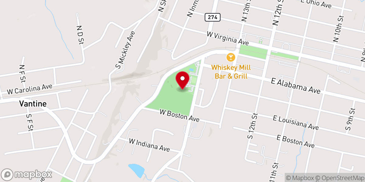 Map showing location of Bessemer City Park