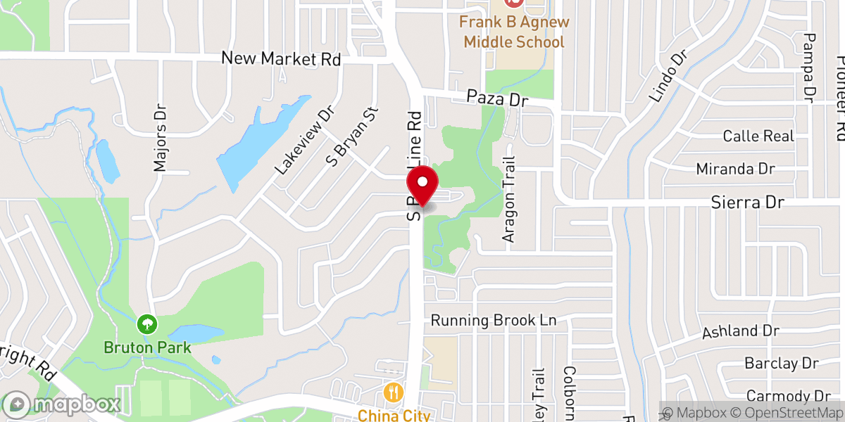 Map showing location of Anchor Baptist Church