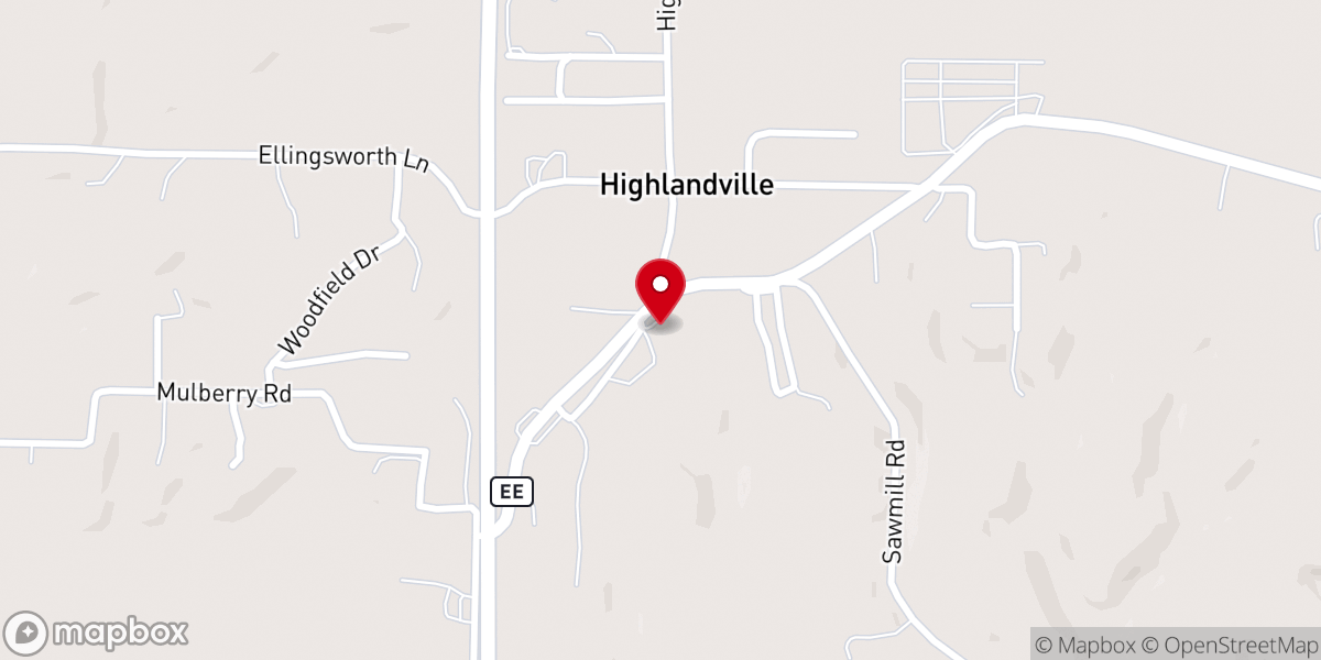 Map showing location of Finley River Cowboy Church