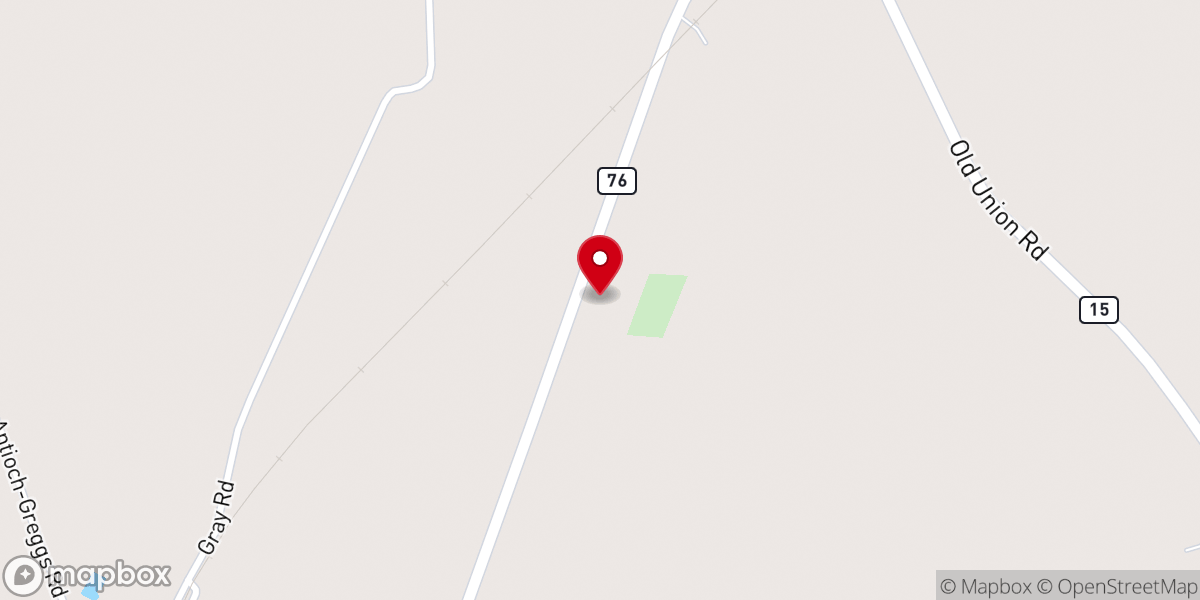 Map showing location of New Life Baptist Church