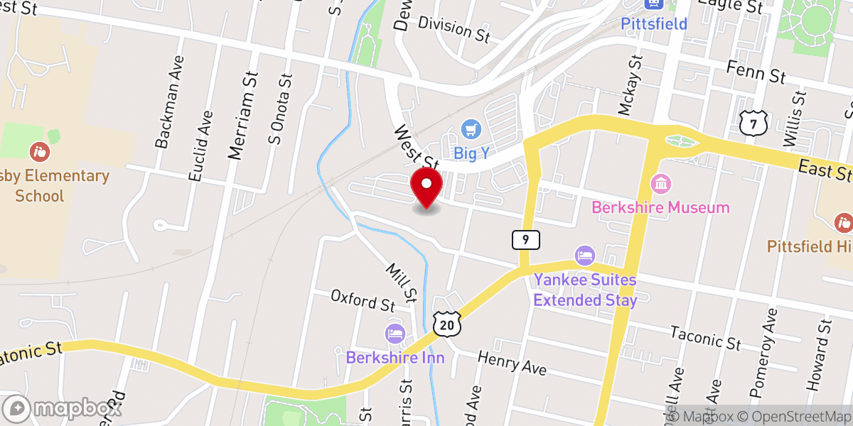 Map showing location of Clock Tower Business Center