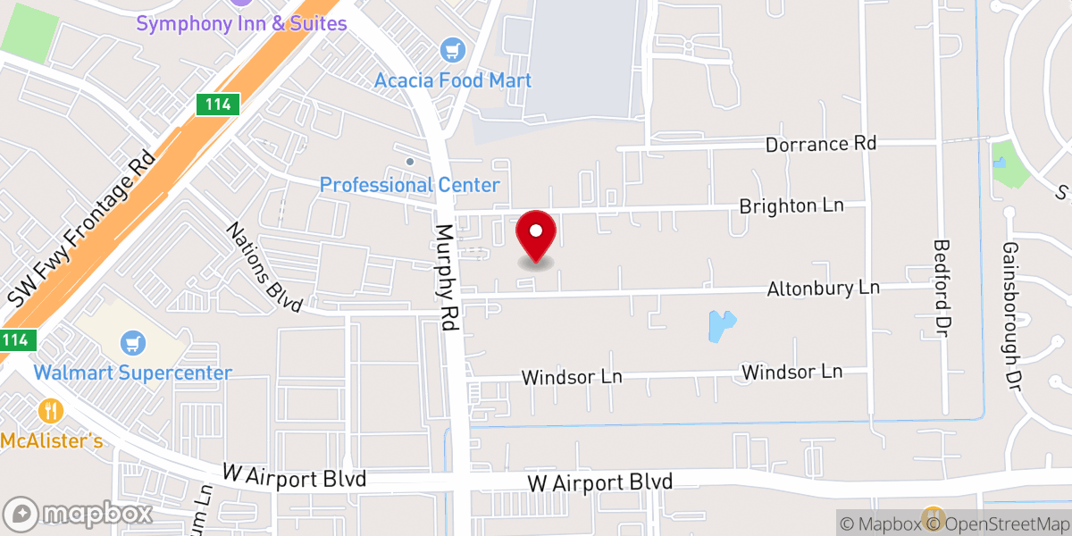 Map showing location of Stafford Bible Chapel
