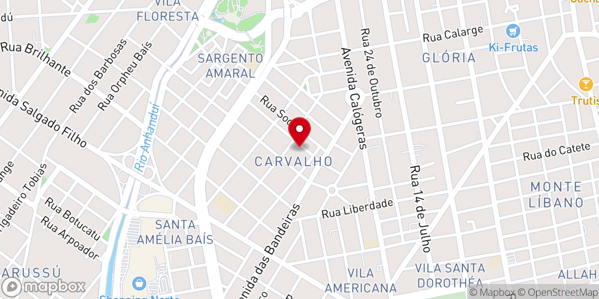 Map showing location of Primeira Igreja Batista Nacional em Campo Grande