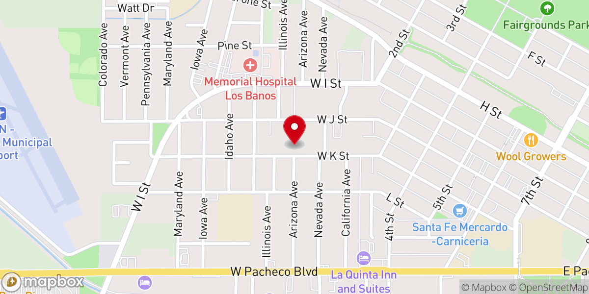 Map showing location of Calvary Baptist Church