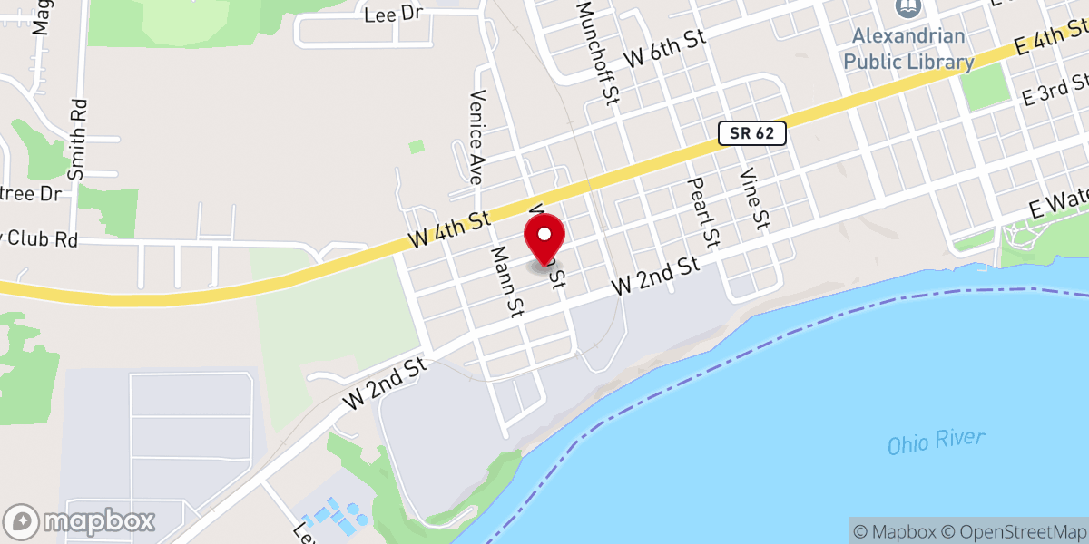 Map showing location of Faith United Methodist Church